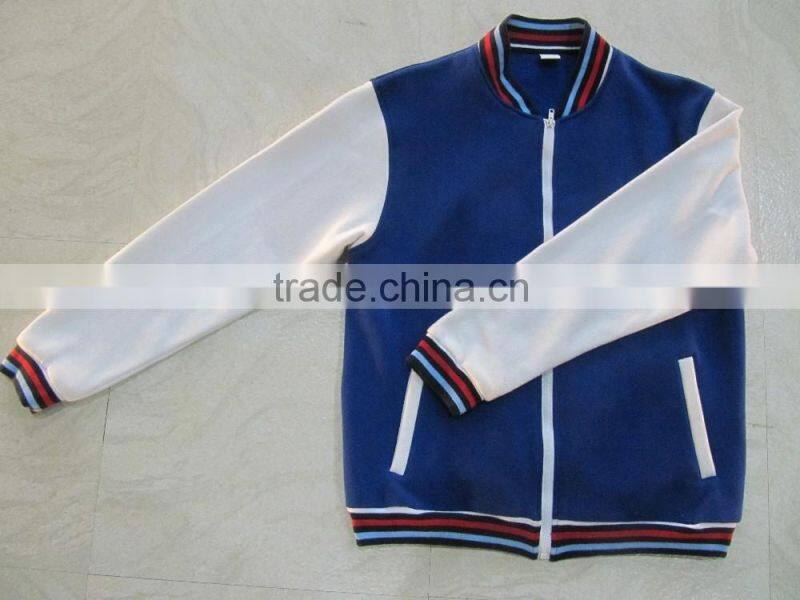 Wholesale custom made plain blank unisex baseball jacket