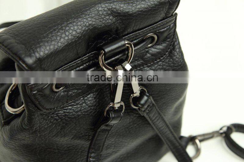 Hot style PU leather backpack in this season fashion school backpack 2015