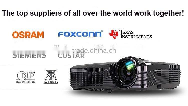 Portable 4500 lumens Video Education low cost Projector Full HD 1080p 3D shuter DLP 3D short throw Projector