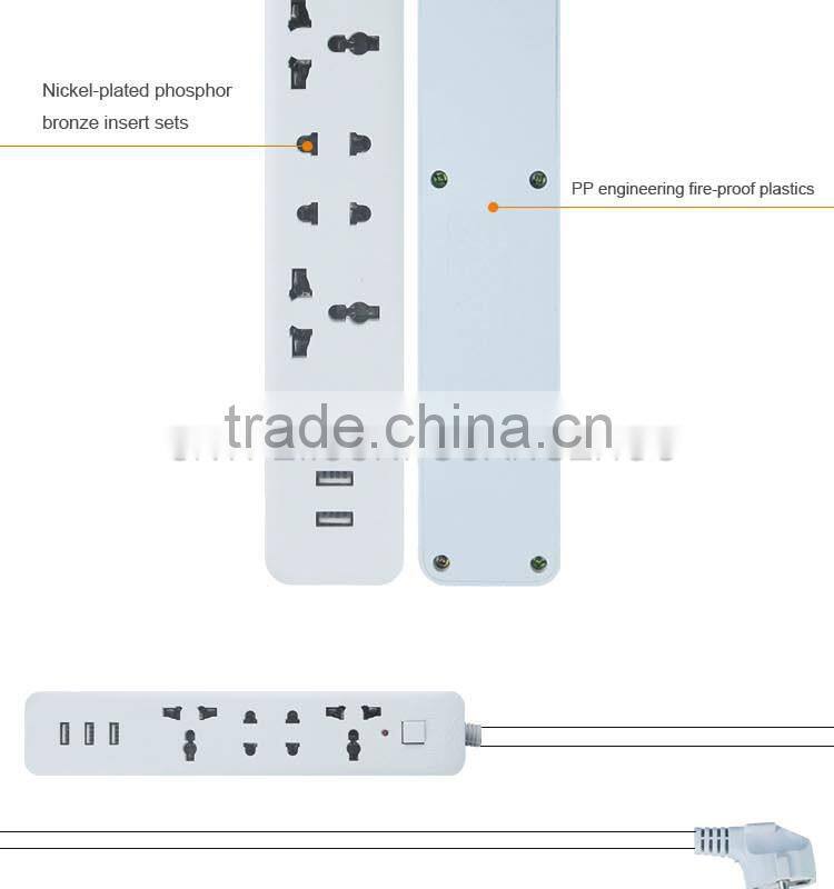new coming hot sell Smart and fast USB charging ports Surge protector