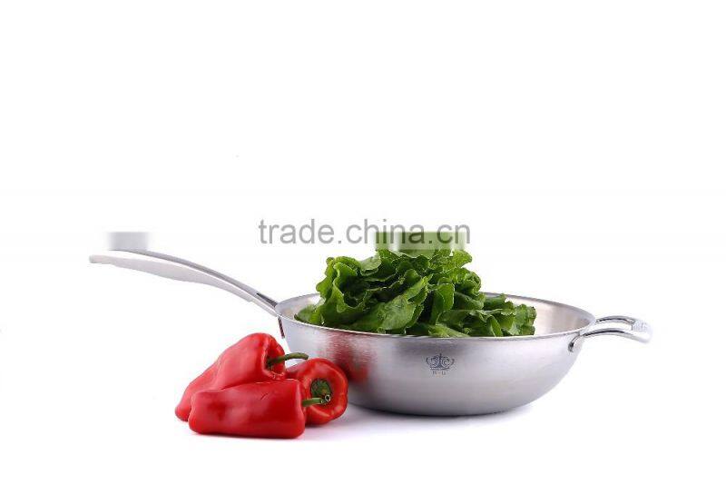 Size in 32/34 titanium wok made of eco-friendly material hot selling pure titanium cookware non stick kitchen accessories