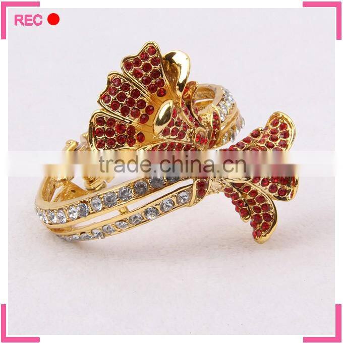 New imitation gold bracelet designs with crystal decoration, imitation gold bracelet imitation jewelry design for girls