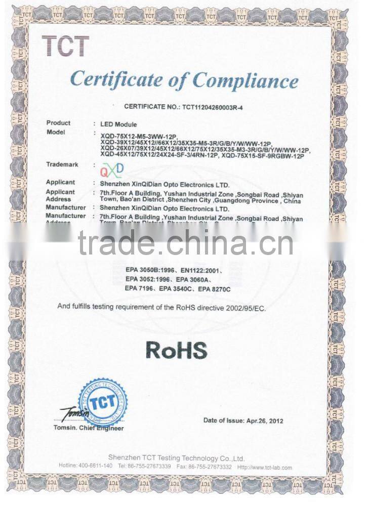 XQD ip68 waterproof square 4led module led display module