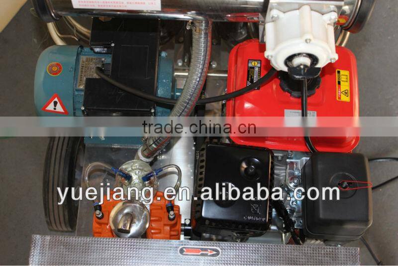 engine and electrical milking machine of two buckets