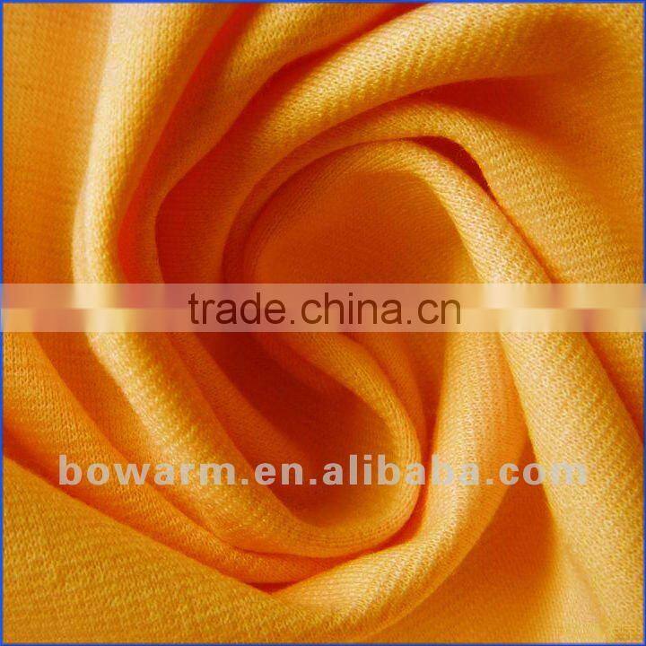 Combed CVC plain dyed interlock knitting cloth fabric