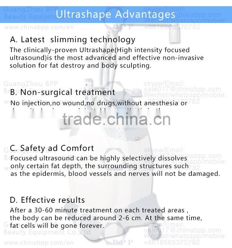 New focused ultrasound ultrashape hifu slimming machine