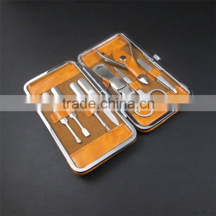 Bonvatt China Wholesale High Quality 8 Pcs Manicure Set and Pu Manicure Set mesas de manicure