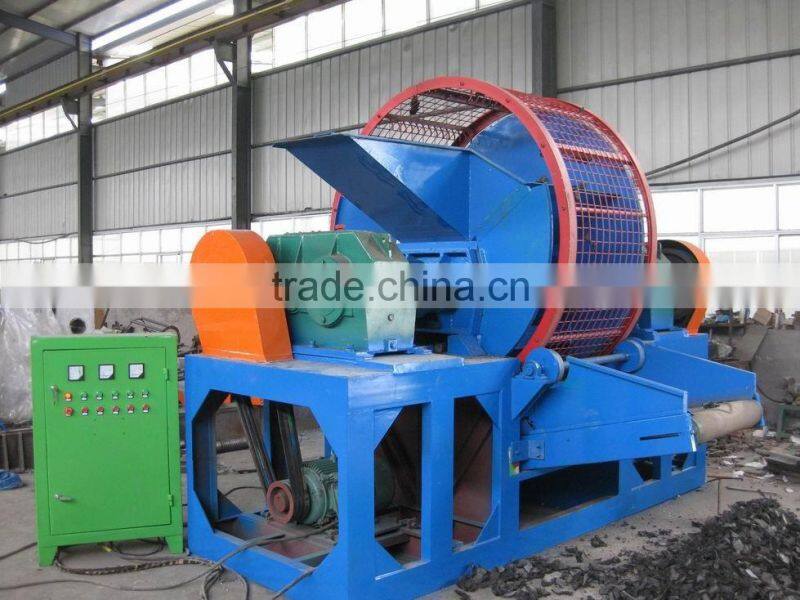 whole tire/tyre shredder for sale-waste tire recycling plant