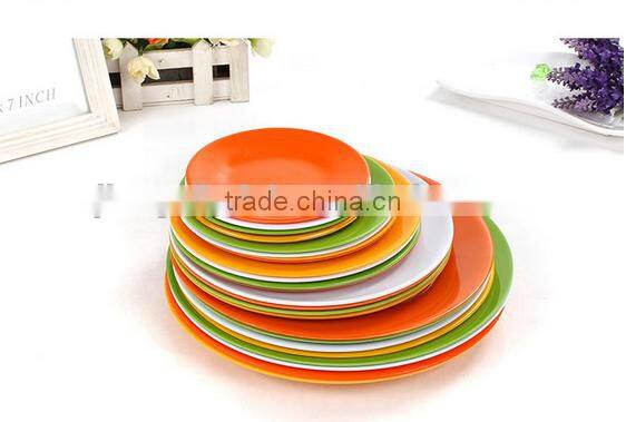 Cheap 8 inch plastic dinner melamine plate for party wedding