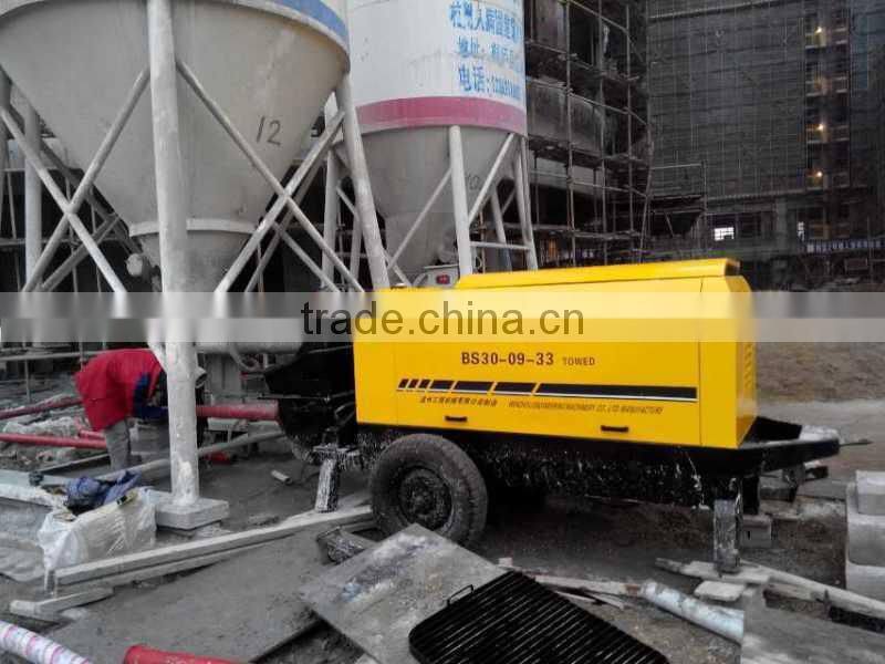 20m3/h mobile concrete pump for pumping concrete mortar to 20 floors