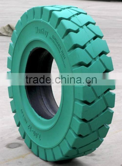 Top quality Non marking tires forklift solid rubber tires Yantai WonRay solid tires factory