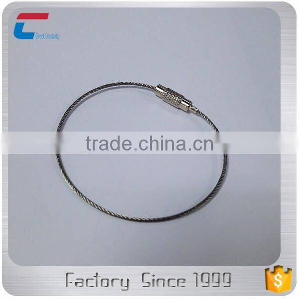 Stainless steel metal airline suitcase tag strap loops for customized luggage tags