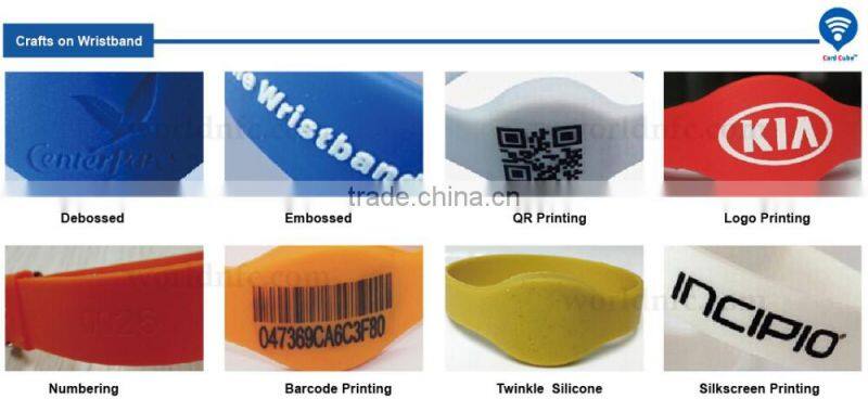 NFC Type NTAG213 Smart Silicon Waterproof Wristband