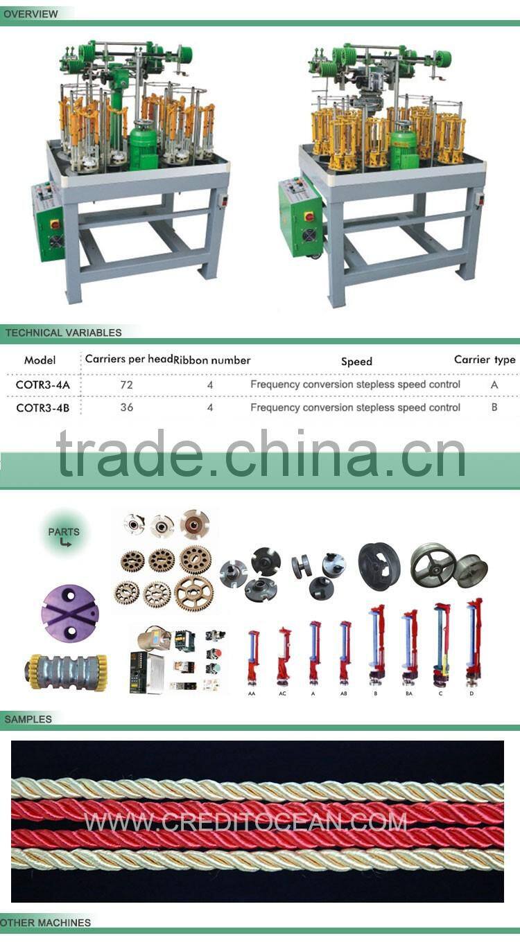 COTR3-4A-W high speed three strands twisted rope braiding machines