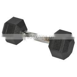2015 hot sell Rubber coated Hex Dumbbell