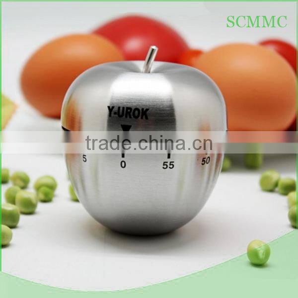 Low price custom wholesale stainles steel apple kitchen timer