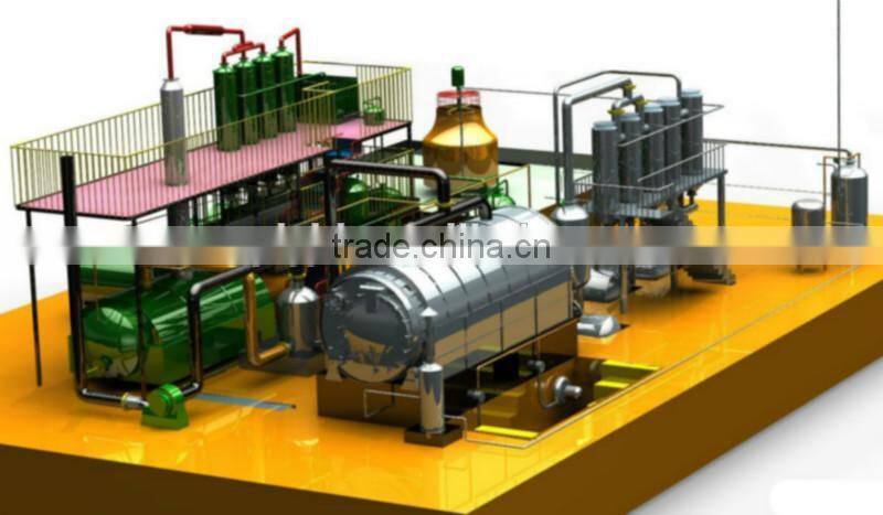 2016Hot Sale Pyrolysis Tyre Oil Machine Refining Waste Tyre Equipment