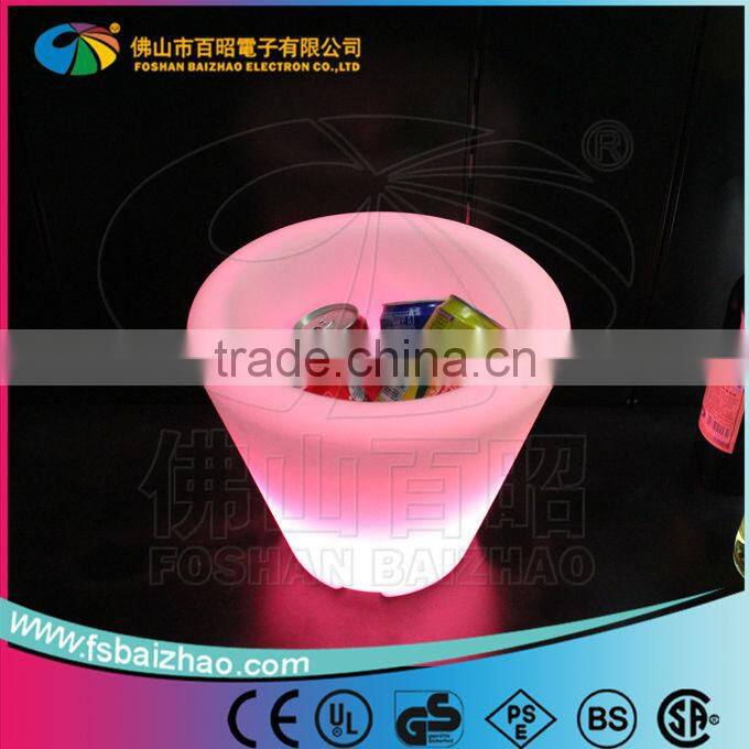 lighting flower pot/light up planter/rechargeable LED bucket
