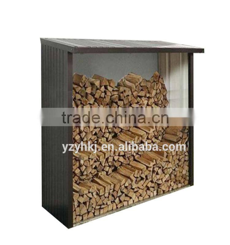 6*3ft firm structure 2016 log storage shed with steel frame