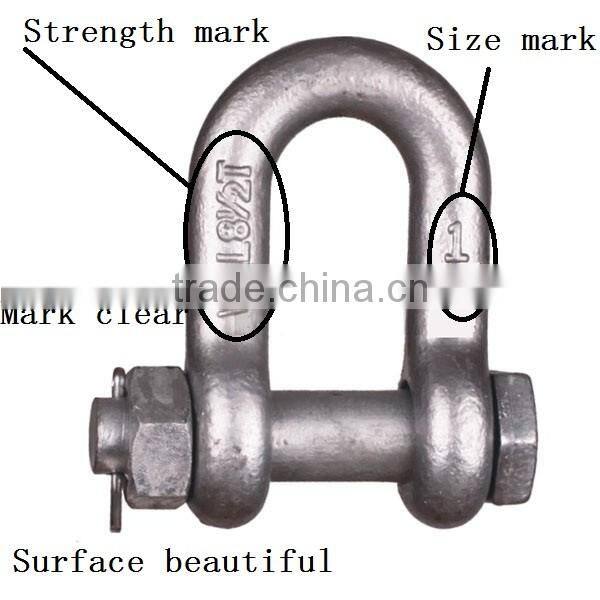 3/16' Galvanized US Type Drop Forged chain anchor snap Dee Shackle price