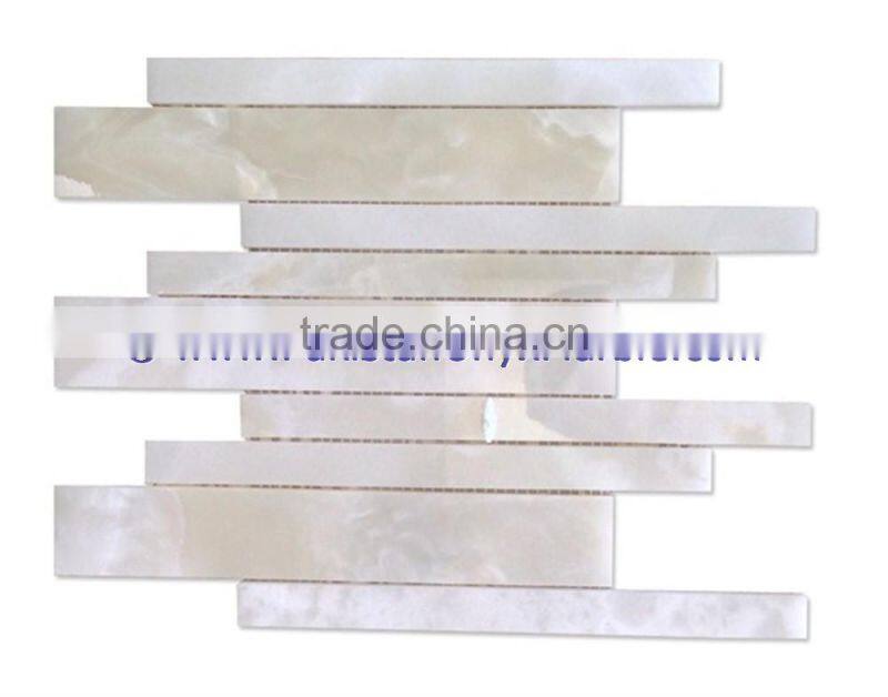 new arrive factory price WHITE ONYX MOSAIC TILES COLLECTIONS