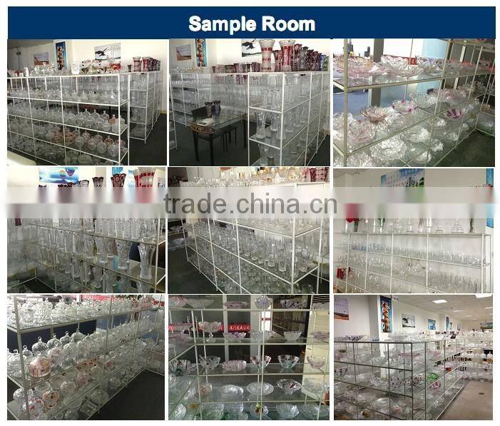 Tall wholesale flower carved glass cup set