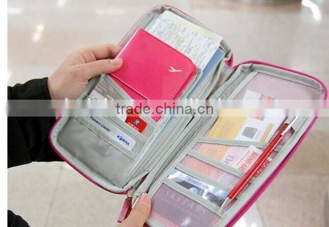 CY151 Travel Card Cash Document Organizer Wallet Rfid Blocking Passport Holder