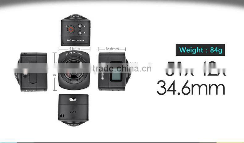 Multifunctional Full HD 360 Degree VR Sports Video Camera Wifi Waterproof Mini Outdoor Portable Vitual Reality Sports Camera