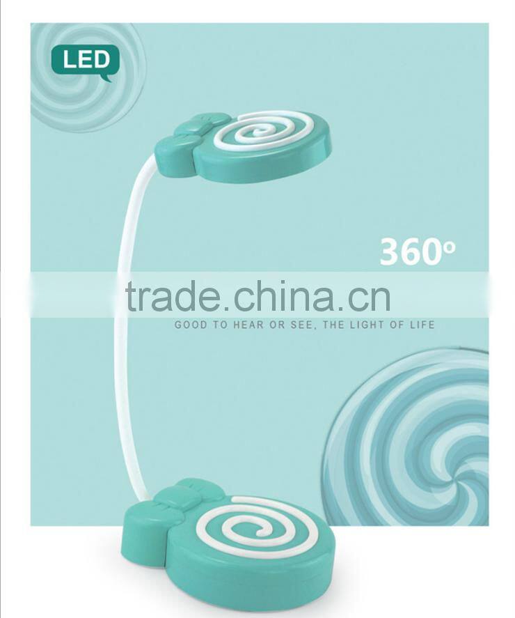 Cute Lollypop Shape Table Lamp With Touch Sensor, USD Charge LED Night Light For Study