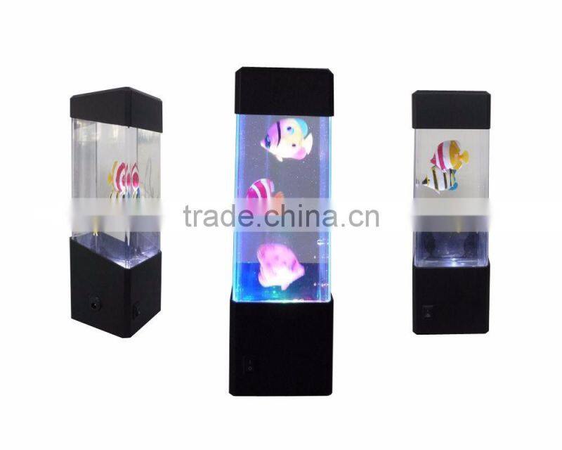 LED Colorful Crystal glass Lamp, Jellyfish Lamp/ Volcano Light/Flash Jelly Lamp