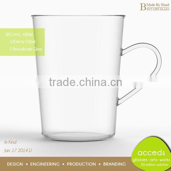 Design Made-By-Hand Clear Glass Beer Can Shaped Glass