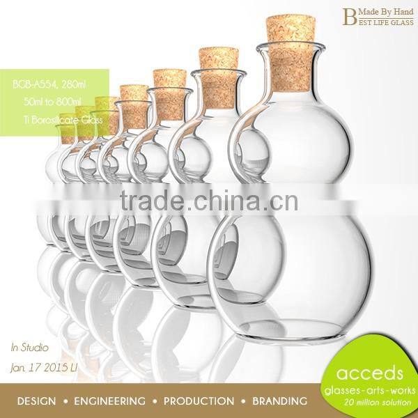 New products 2016 innovative product 280ml glass drinking bottle