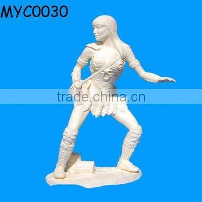Polyresin warrior statue action figure