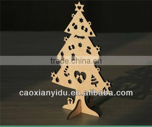 Green Wooden Artificial Christmas Tree Party Decoration New Year Gift