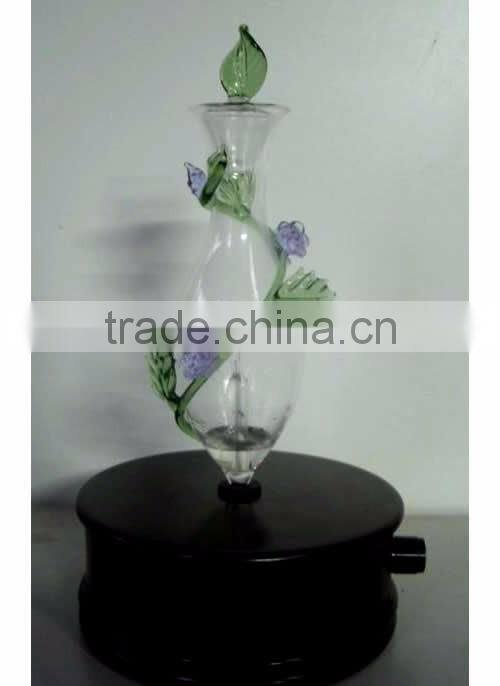 Elegant Wooden and Glass LED Aroma Diffuser Nebulization Essential Oil Diffuser