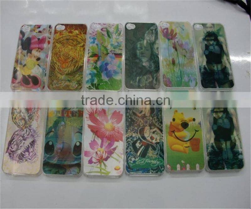 Newest fashion 3D phone case silicone phone case with 3D flip pattern