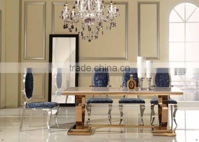 2014 beautiful design modern metal dining table for 8 persons AH6120L