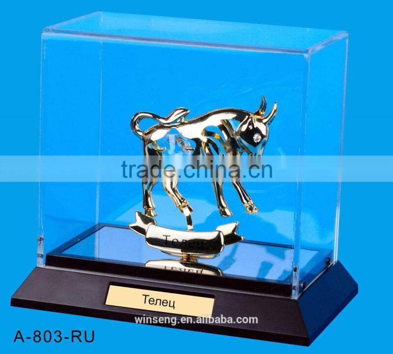 24K gold plated Zodiac Sign Taurus Stand Packed in Acrylic Box