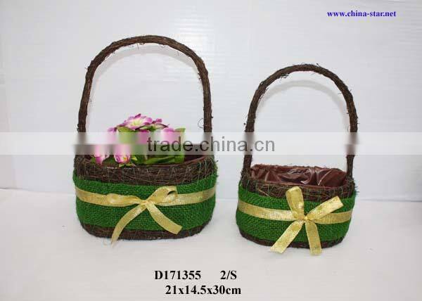 artificial christmas flower basket