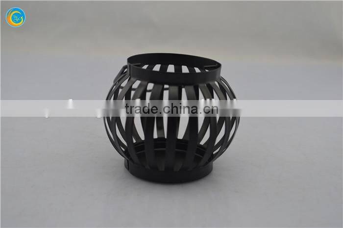 black pillar candle holder iron lamp