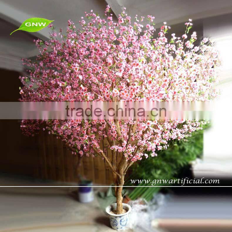 BLS030 GNW mini peach blossom tree 6ft pink color for wedding decoration