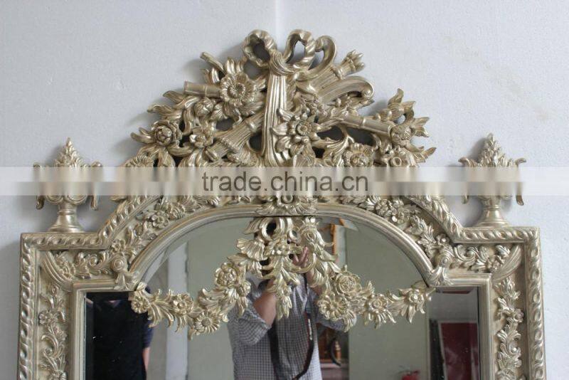Decorative usage polyresin wall hanging mirror FA-423P-01