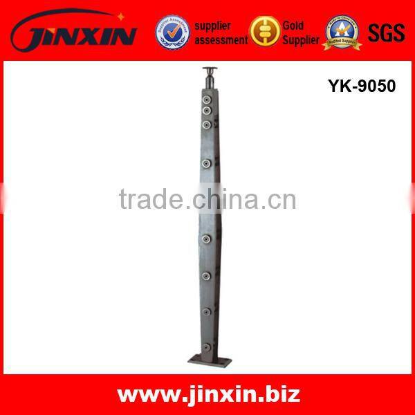 High quality double sides SUS 316 wood handrail for outdoor