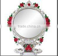 European-style Silver Antique table comestic mirrors with two sides