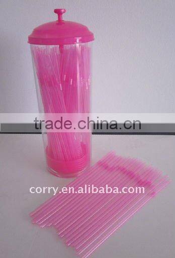 Plastic straws suit cup