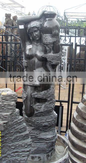 garden water fountain marble statues
