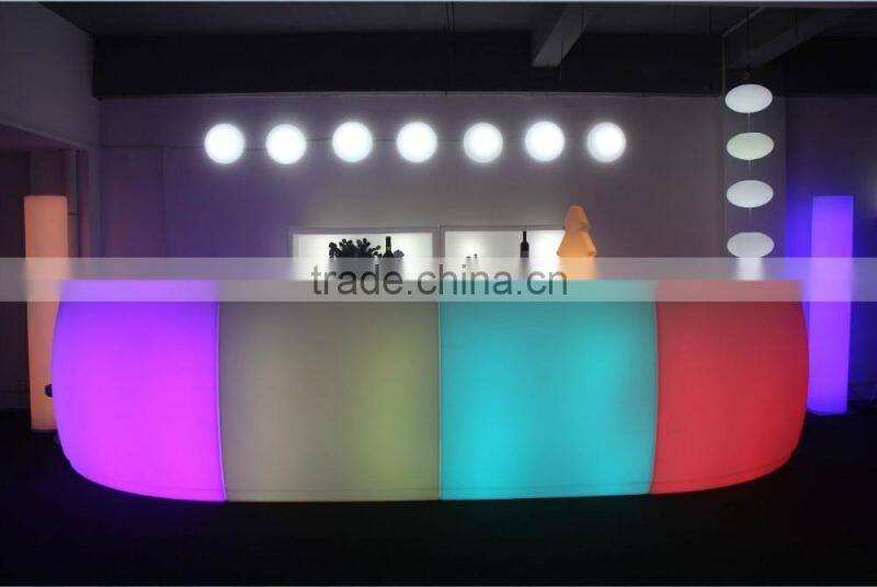 Outdoor Weatherproof Rechargeable Glowing Color LED bar furniture