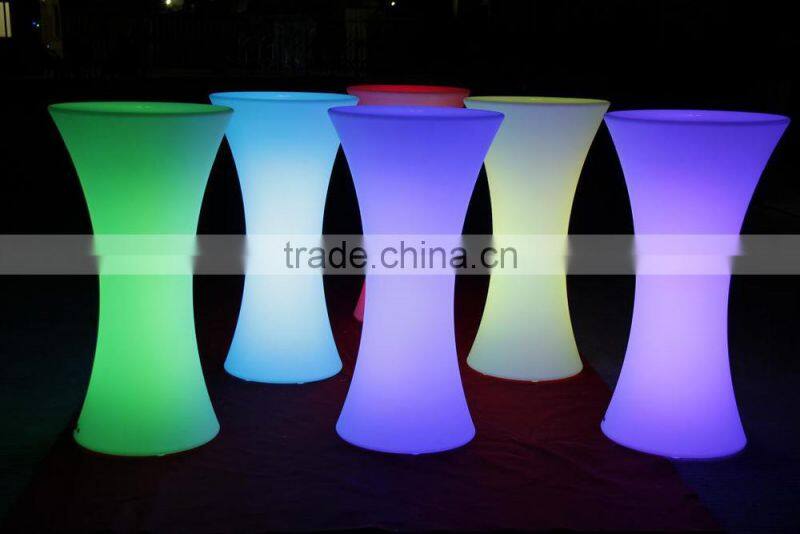 Colorful plastic rotational led chair/led bar chair/club cocktail table