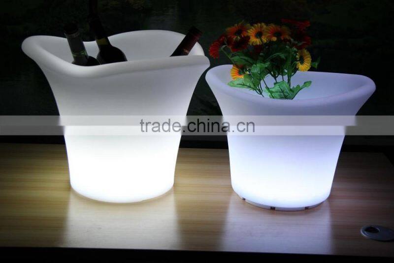 Led lighted planter pots, outdoor led planter, led Plastic flower pot
