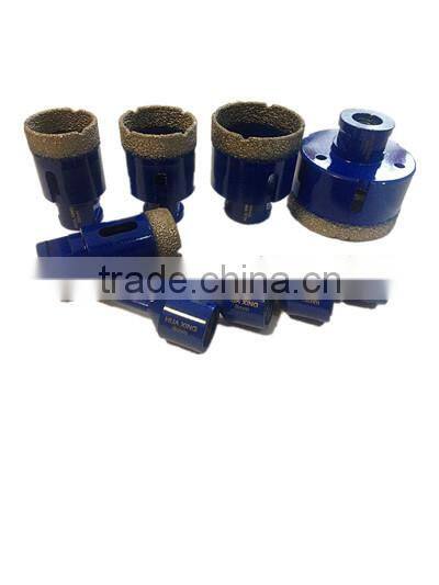 High cutting speed Vacuum Brazed Diamond marble drilling bit/brazed diamond drill bit